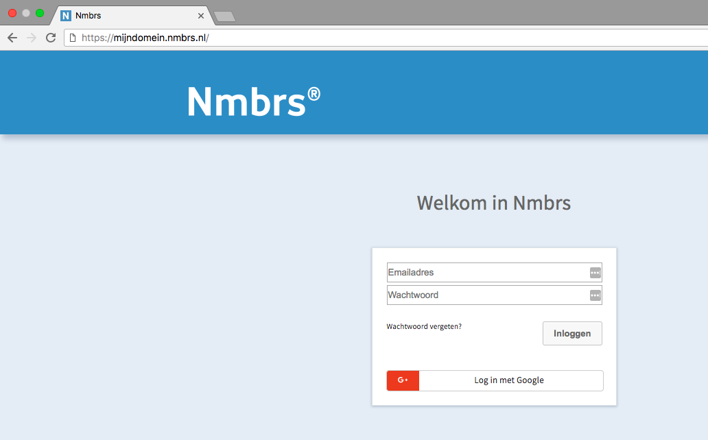 Log-in Nmbrs