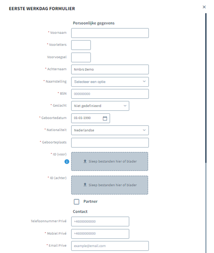 onboarding formulier