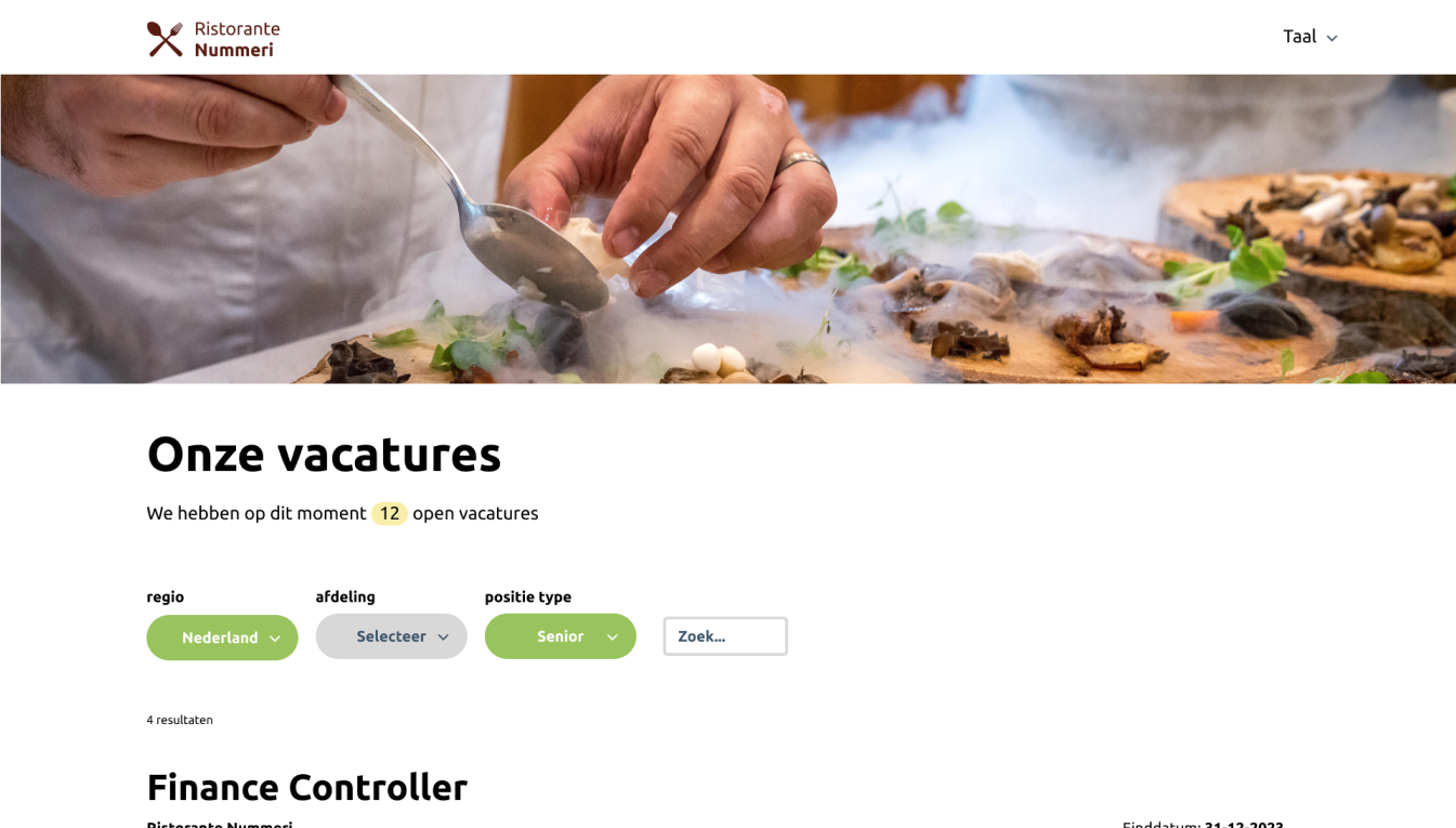 Hire - Job overview page II
